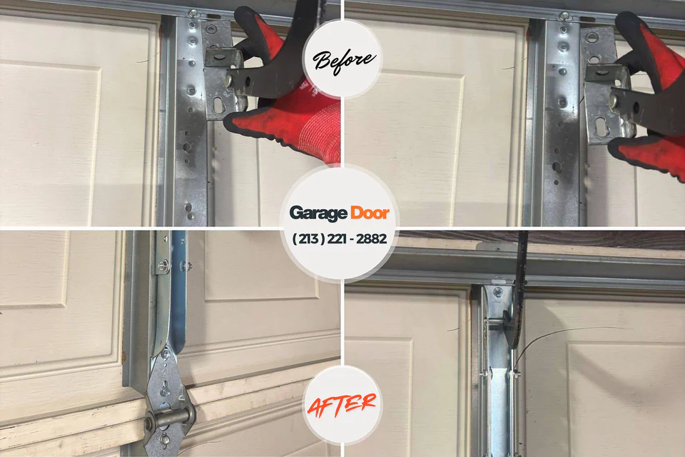 Before and after: garage door repair Gunnison County